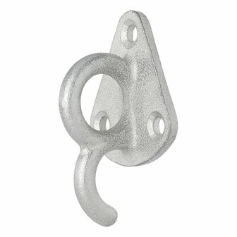 Gancio per fune in metallo con occhiello 70 x 45 mm