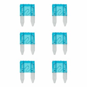 Fusibili a lama mini 15A blu 6 pezzi