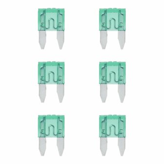 Fusibili a lama mini 30A verde 6 pezzi