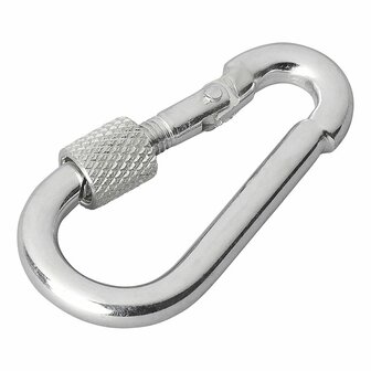 Moschettone in metallo 5x50mm con chiusura a vite x10 pezzi