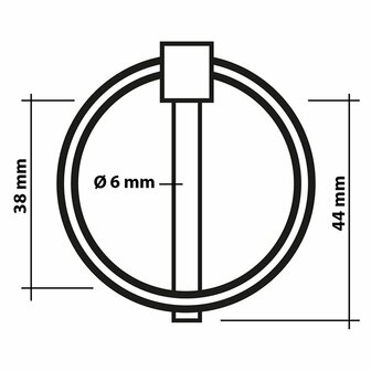 Coppiglia 6mm con anello 2 pezzi
