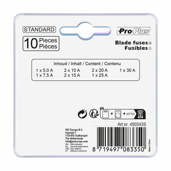 Fusibili a lama standard  assortimento  10 pezzi