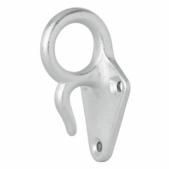 Gancio per fune in metallo con occhiello 70 x 40 mm