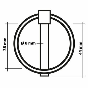 Coppiglia 8mm con anello 2 pezzi
