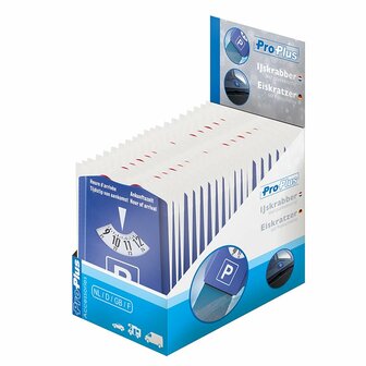 Disco orario NL D F GB con raschiaghiaccio monete carrello della spesa