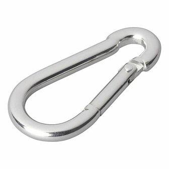 Moschettone a gancio in metallo 6x60mm 2 pezzi