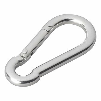 Moschettone a gancio in metallo 6x60mm 2 pezzi