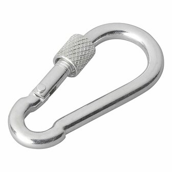 Moschettone in metallo 6x60mm con chiusura a vite x10 pezzi