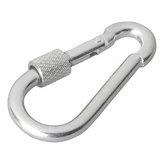 Moschettone in metallo 6x60mm con chiusura a vite x10 pezzi