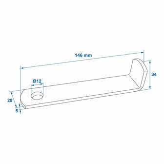Penna in metallo per bloccaggio di aggancio
