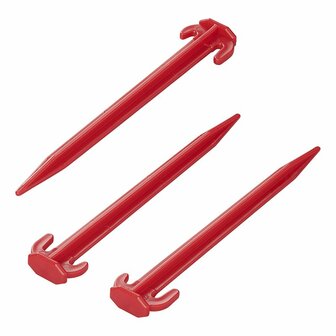 Picchetto per tenda 19cm plastica 6 pezzi in sacchetto di plastica