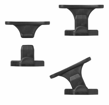 Fermaporta con cerniera nero 2 pezzi