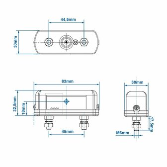 Luce targa 85x35mm