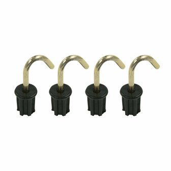 Tappo tenda 22mm con gancio tondo 4 pezzi