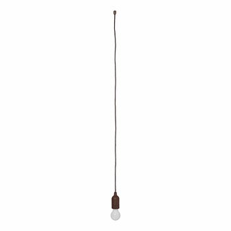 Lampada retr&ograve; motivo legno con cavo 90cm