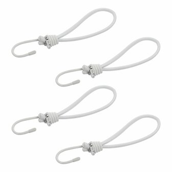 Tenditore tenda elastico bianco con gancio 4 pezzi