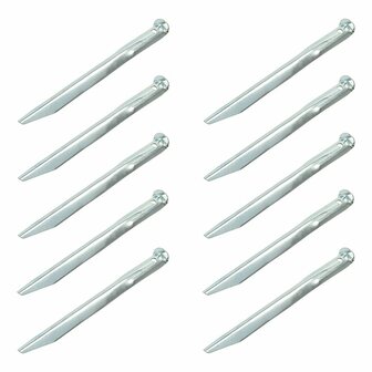 Picchetto per tenda 22cm in metallo semitondo 10 pezzi in sacchetto di plastica