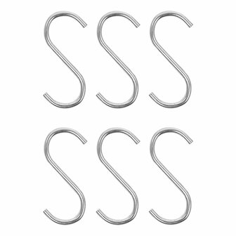 Gancio a S dia 4mm 6cm 6 pezzi
