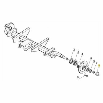 Coprimozzo tamburo freno  diam. 40 2 mm