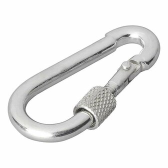 Moschettone in metallo 5x50mm con chiusura a vite 2 pezzi