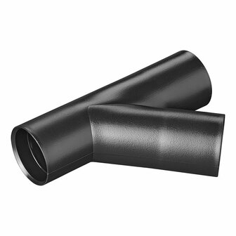 Tubo di scarico Y-piece PE nero