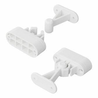 Fermaporta con morsetto flessibile bianco 2 pezzi