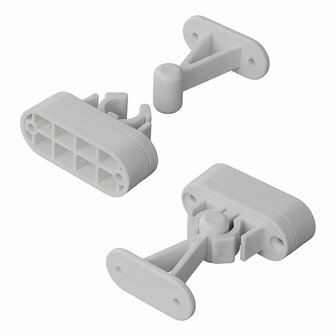 Fermaporta con morsetto flessibile grigio 2 pezzi