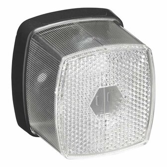 Fanale di posizione bianco 66x62mm con riflettore