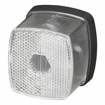 Fanale di posizione bianco 66x62mm con riflettore