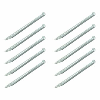 Picchetto per tenda 30cm in metallo semitondo 10 pezzi in sacchetto di plastica