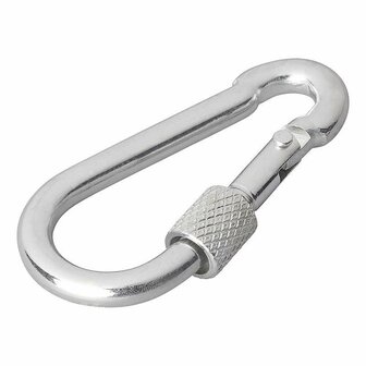 Moschettone in metallo 6x60mm con chiusura a vite 2 pezzi