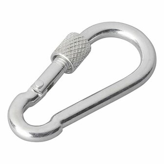 Moschettone in metallo 6x60mm con chiusura a vite 2 pezzi