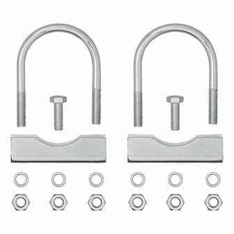 Staffa a U rotonda 60 70mm per morsetto ruota anteriore - set da 2 pezzi