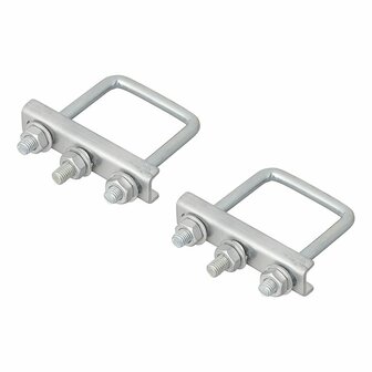 Staffa a U quadrata 60mm per morsetto ruota anteriore - set da 2 pezzi