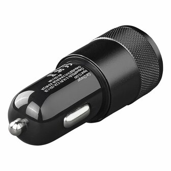 Caricabatterie rapido USB tipo A+C 2 vie 12 24V 3100mA