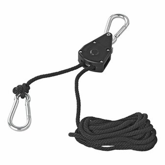 Paranco con cricchetto e fune - set da 2 pezzi 68 kg