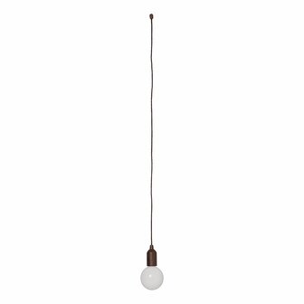 Lampada retr&ograve; XL motivo legno con cavo 90cm