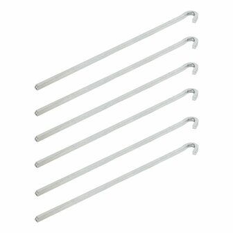 Picchetto da roccia quadrato in metallo da 30 cm  6 pezzi in sacchetto di plastica