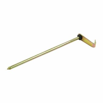 Picchetto da roccia 21cm in metallo con gancio 6 pezzi in sacchetto di plastica