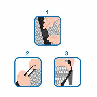 Zanzariera per porta con chiusura magnetica