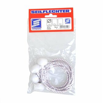 Legante per vela con palline di plastica  2 pezzi in sacchetto  50 cm  bianco