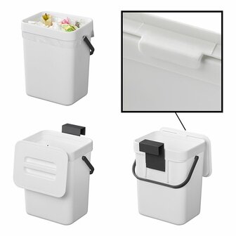 Pattumiera con coperchio 3L per roulotte camper
