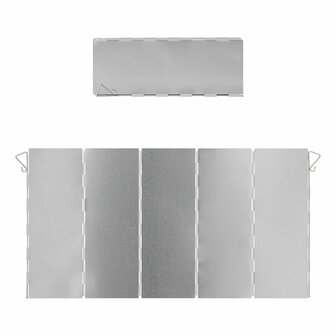Parabrezza da cucina pieghevole in alluminio 5 pezzi 49 x 26 cm