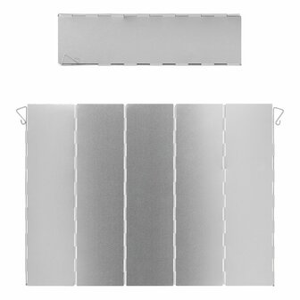 Parabrezza da cucina pieghevole in alluminio 5 pezzi 49 x 36 cm