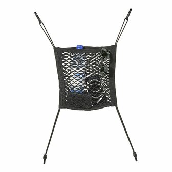 Rete portaoggetti elastica 26x28cm doppia con ganci in plastica NS-7