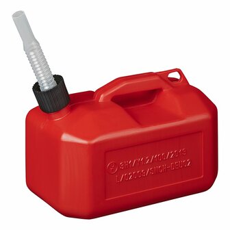 Tanica 5L plastica rossa omologata UN (modello basso)