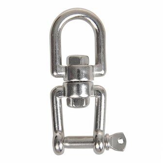 Lucchetto girevole 8mm  acciaio inox A4 AISI 316  occhio forcella  2.500 daN