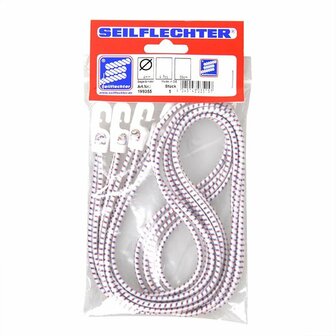 Legatura vela con ganci in nylon  4 pezzi in sacchetto  55 cm  bianco
