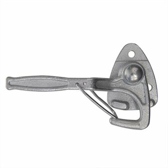Gancio valvola n. 0 sinistra 140mm con occhiello avvitabile