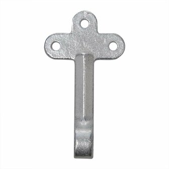 Gancio valvola n. 0 destra 140mm con occhiello avvitabile